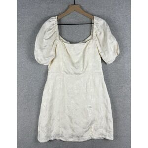 Altar'd State Cream Puff Sleeve Dress